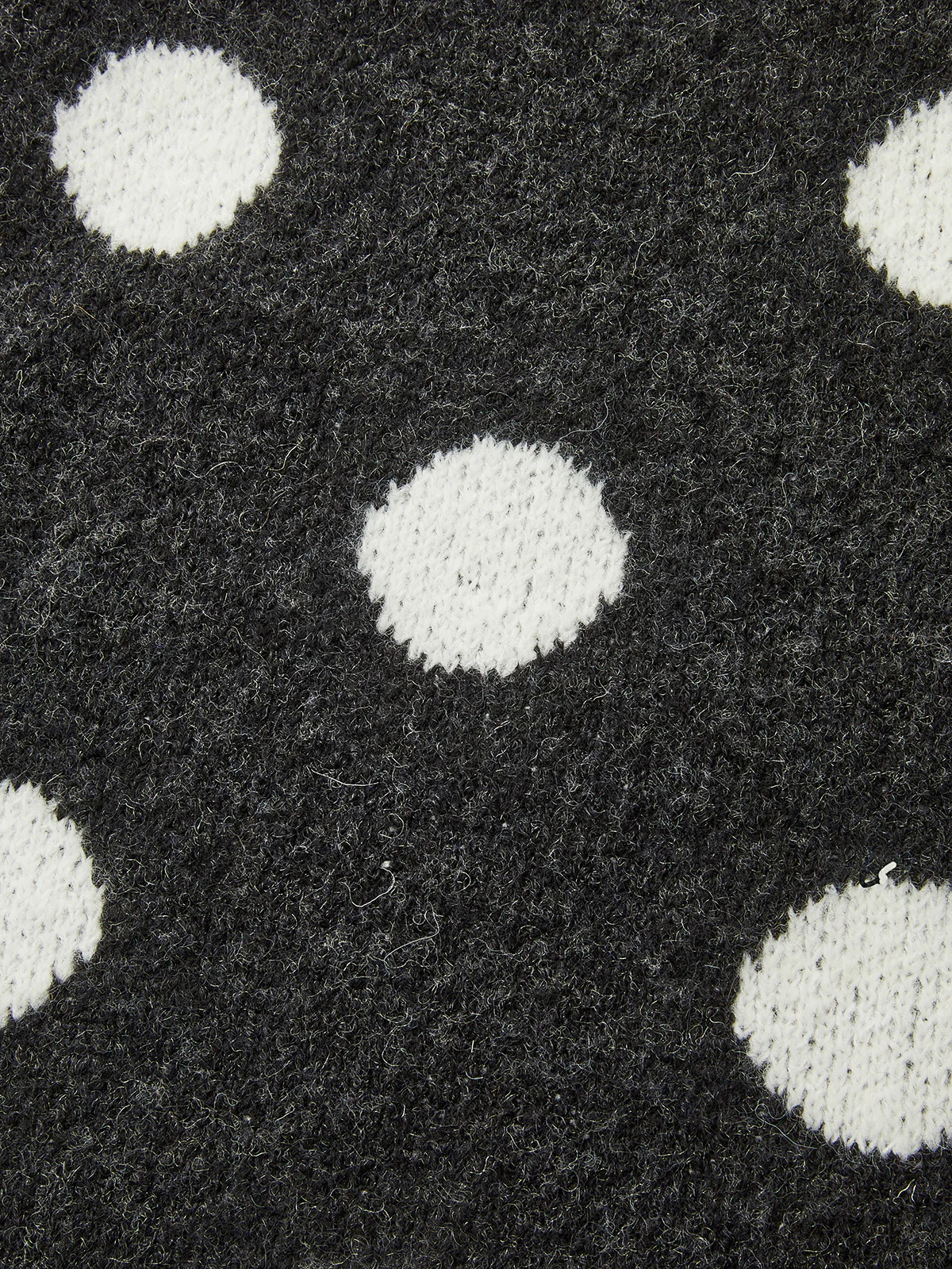 Leg-Of-Mutton Sleeve Polka Dot Wool Blend Sweater - Image 4