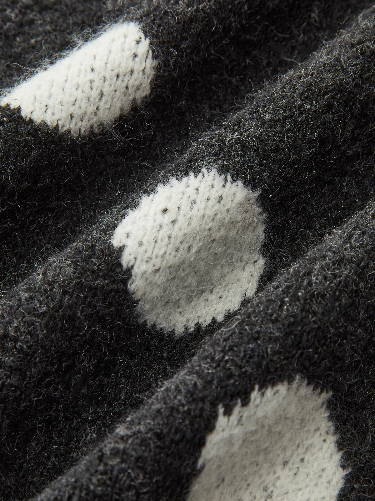 Leg-Of-Mutton Sleeve Polka Dot Wool Blend Sweater - Image 5