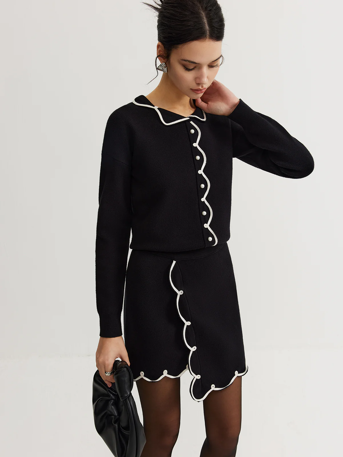 Leisure Contrast Trim Sweater Co-ords - Image 3