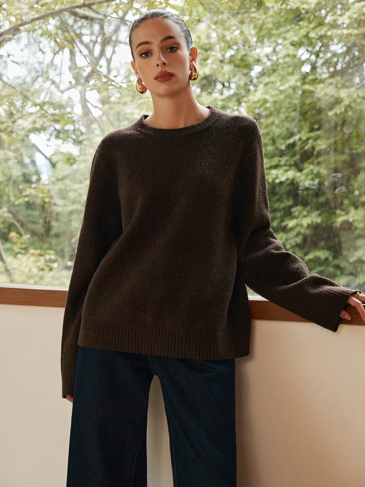 Leisure Cozy Draped Sweater - Image 2