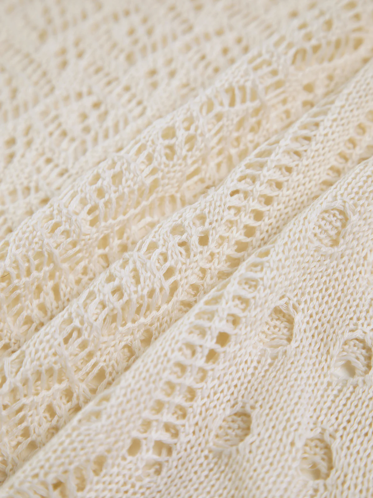 Semi-Sheer Leisure Eyelet Sweater - Image 3