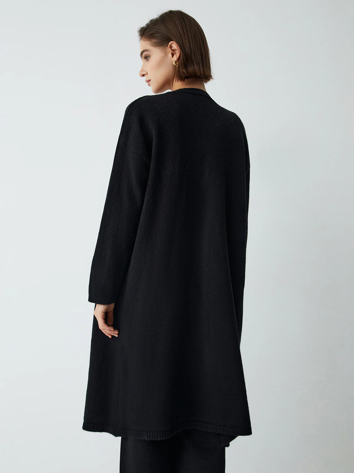 Leisure Long Cardigan With Knit Vest - Image 6