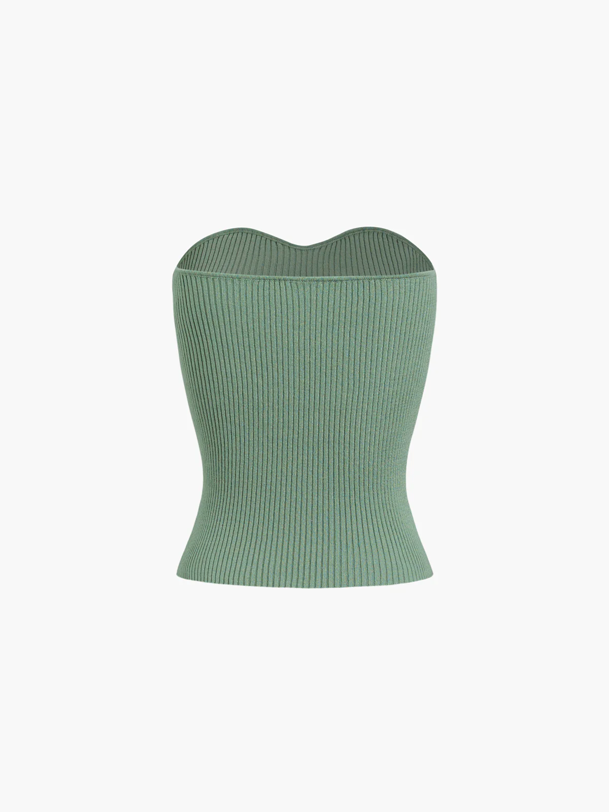 Leisure Ribbed Sweetheart Strapeless Tube Top - Image 3