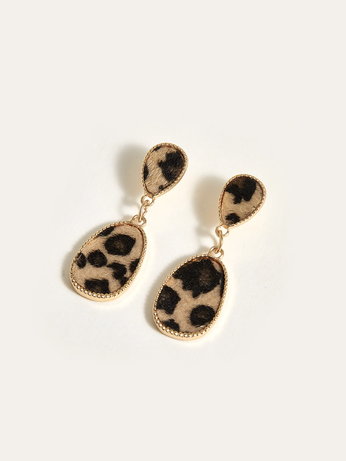 Leopard-Print Drop Earrings - Image 2