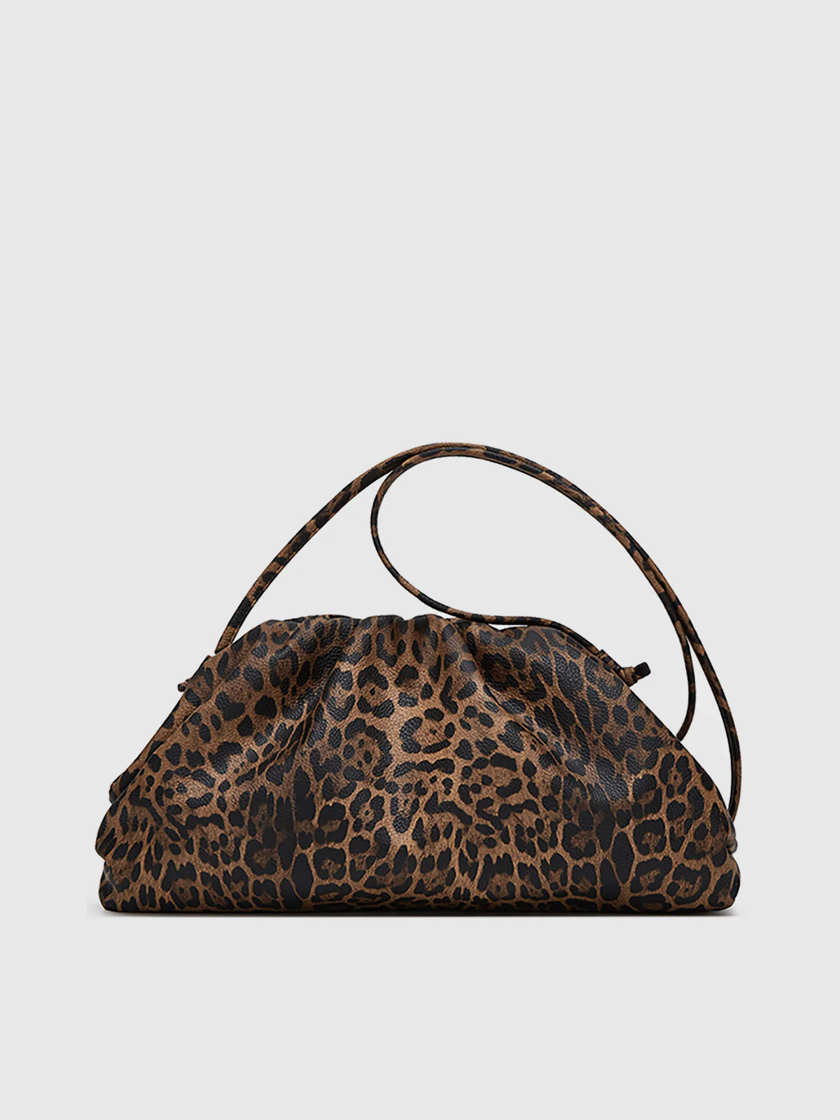 Leopard Print Ruched Cloud Bag - Image 4