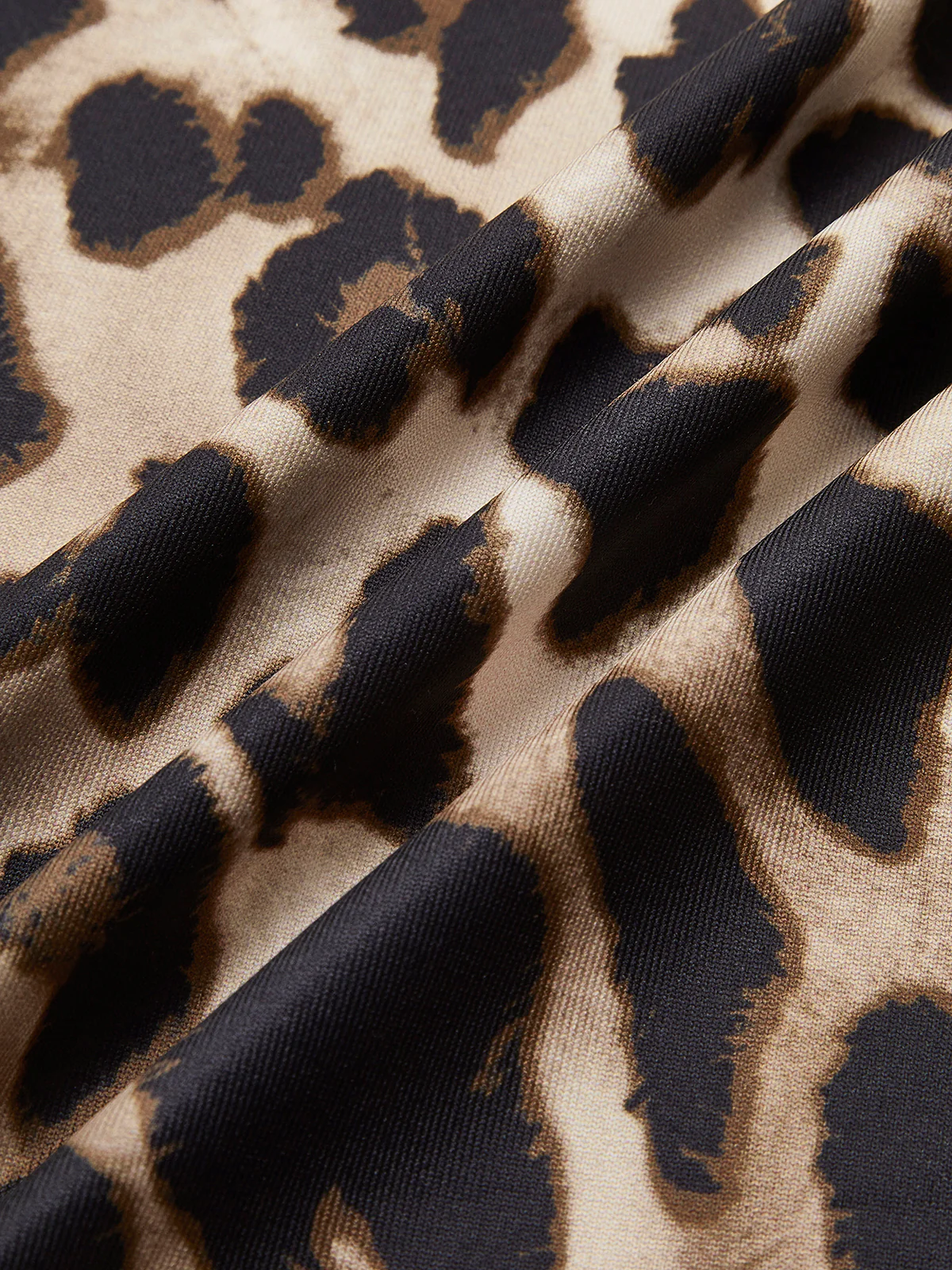 Leopard Printed Open Back Tie Dress - Image 4