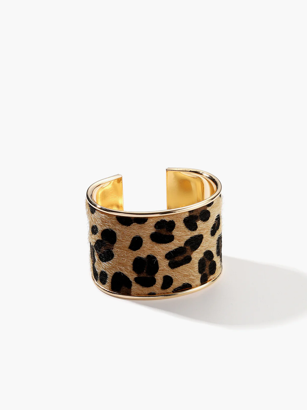 Leopard Printed Tunnel Open Bracelet - Image 2