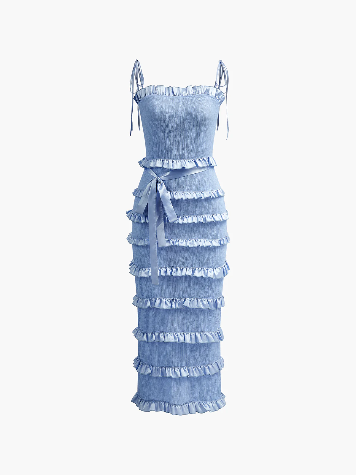 Lettuce Trim Knotted Cami Midi Dress - Image 3
