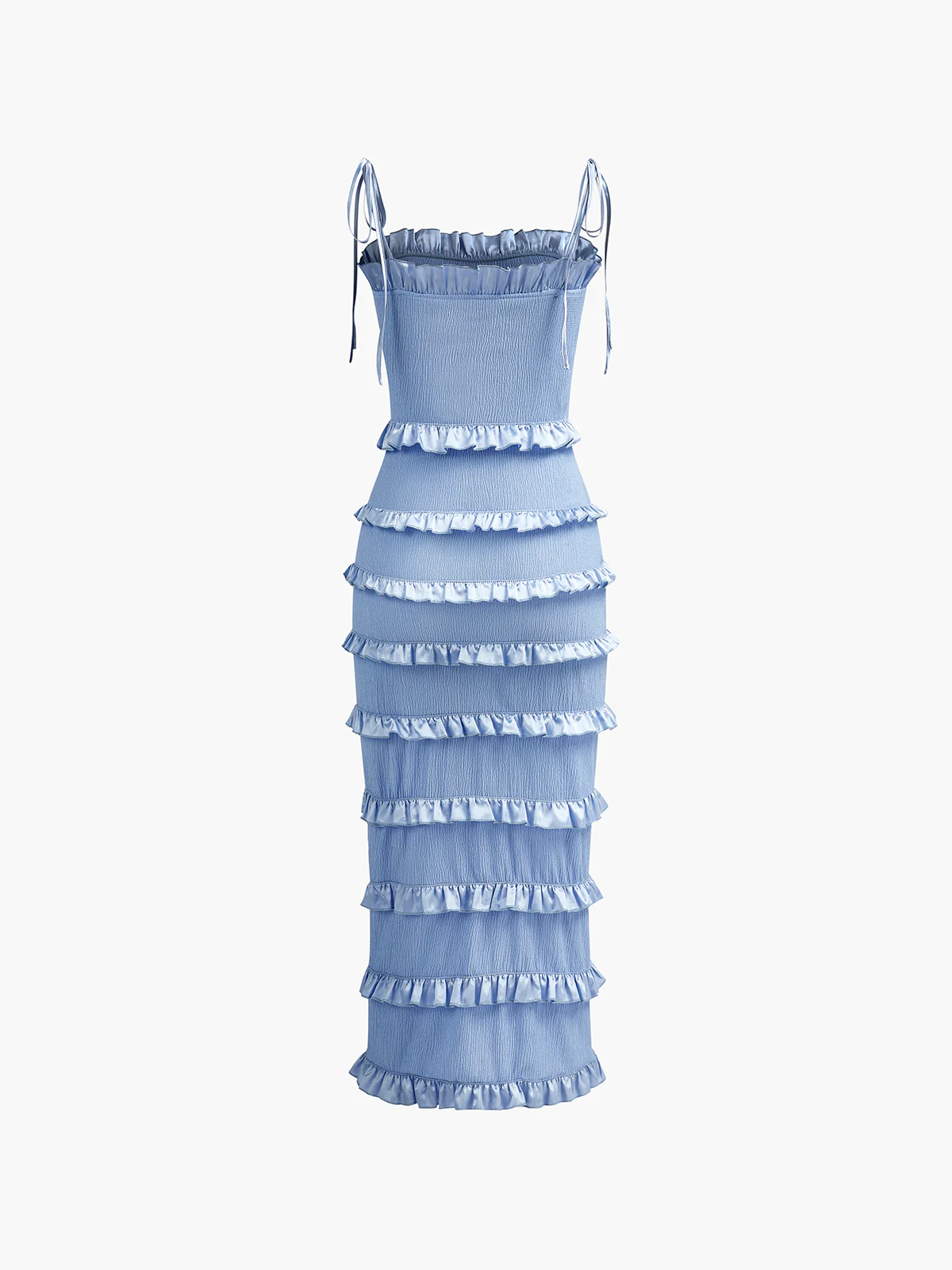 Lettuce Trim Knotted Cami Midi Dress - Image 4