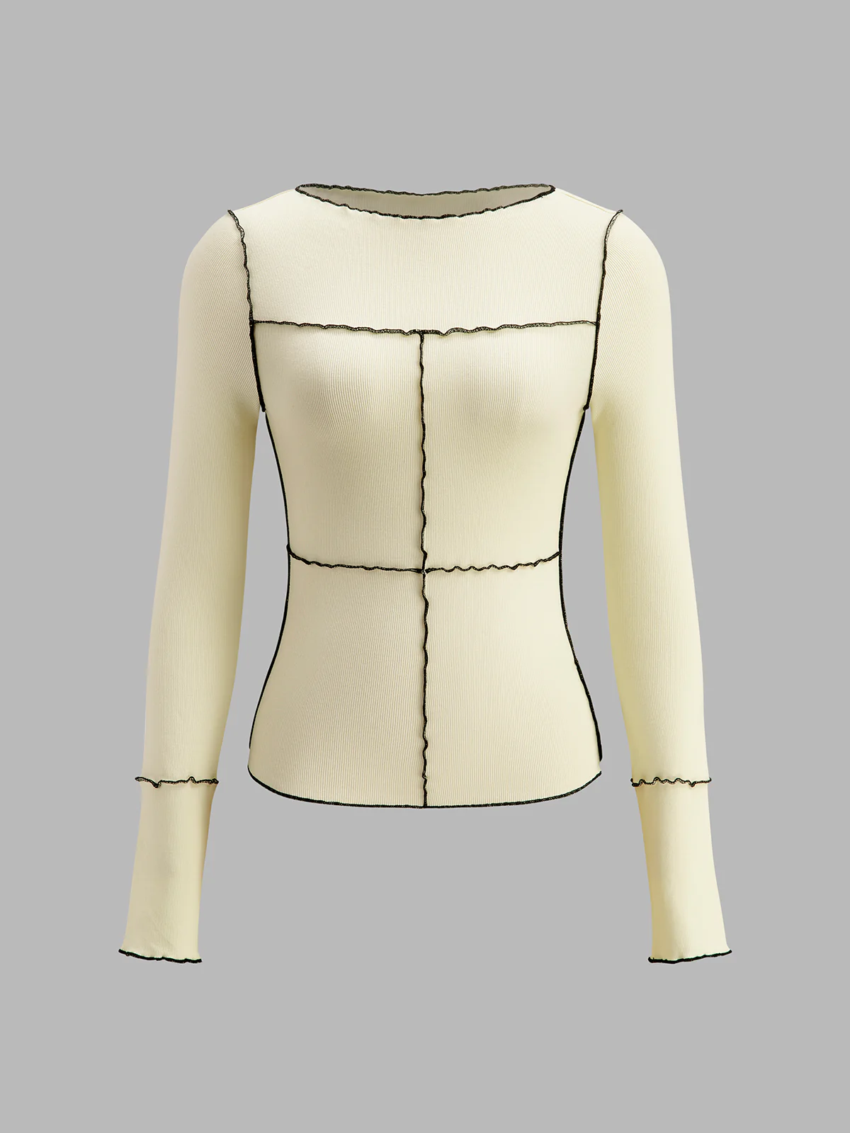 Lettuce Trim Long Sleeve Slim T-Shirt - Image 9