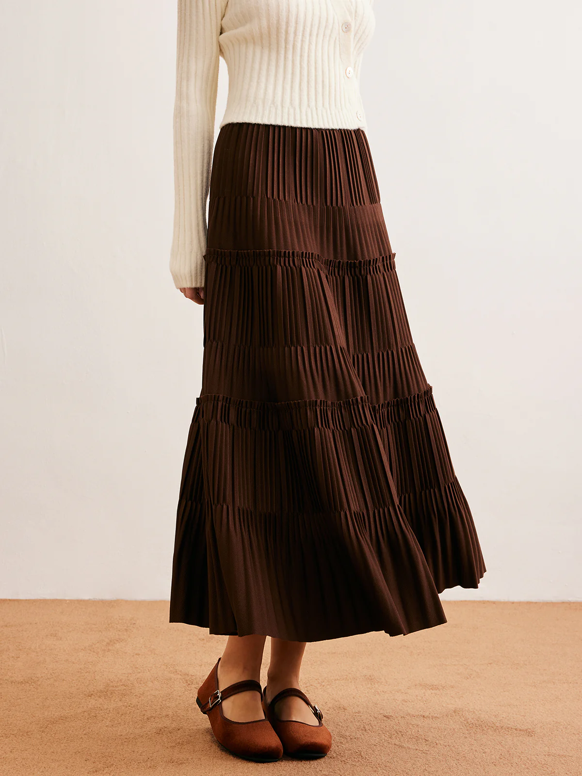 Lettuce Trim Pleated Skirt - Image 2