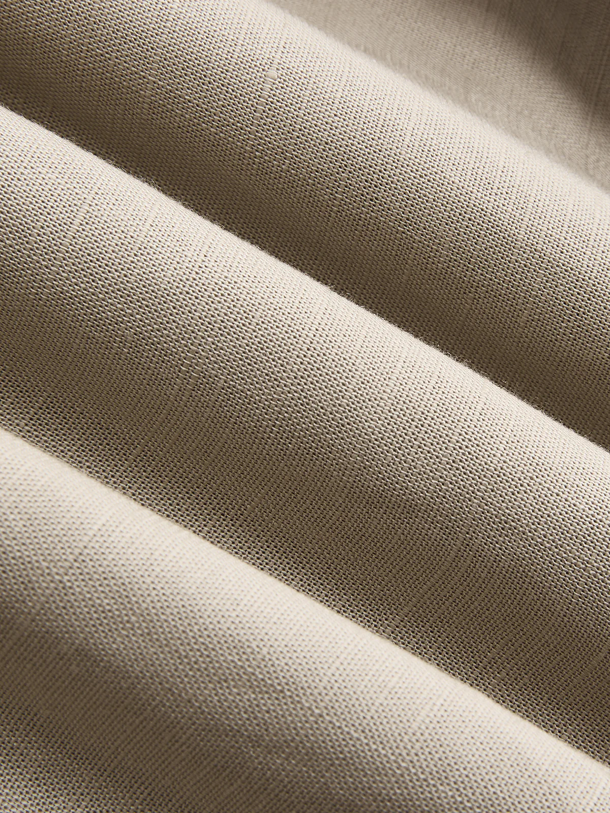Linen Blend Balloon Sleeve Wrap Blouse - Image 3