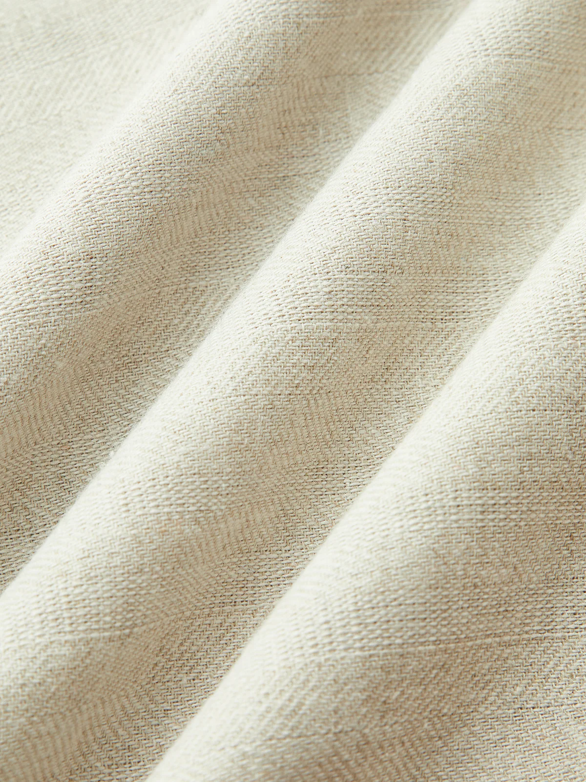 Linen Blend Cropped Blouse with Cross Wrap Detail - Image 4