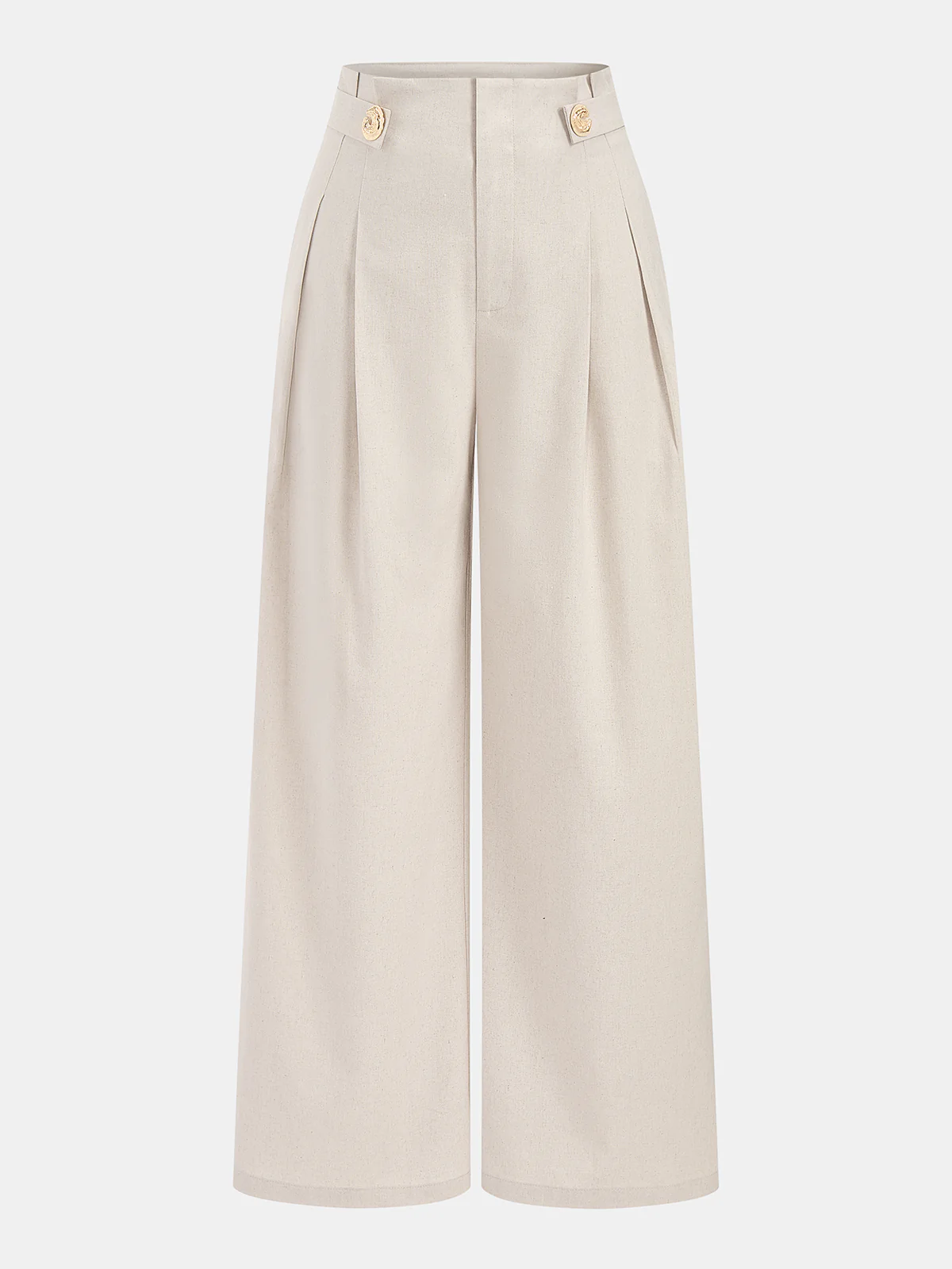 Linen Blend Halter Ruched Top & Pants Set - Image 5