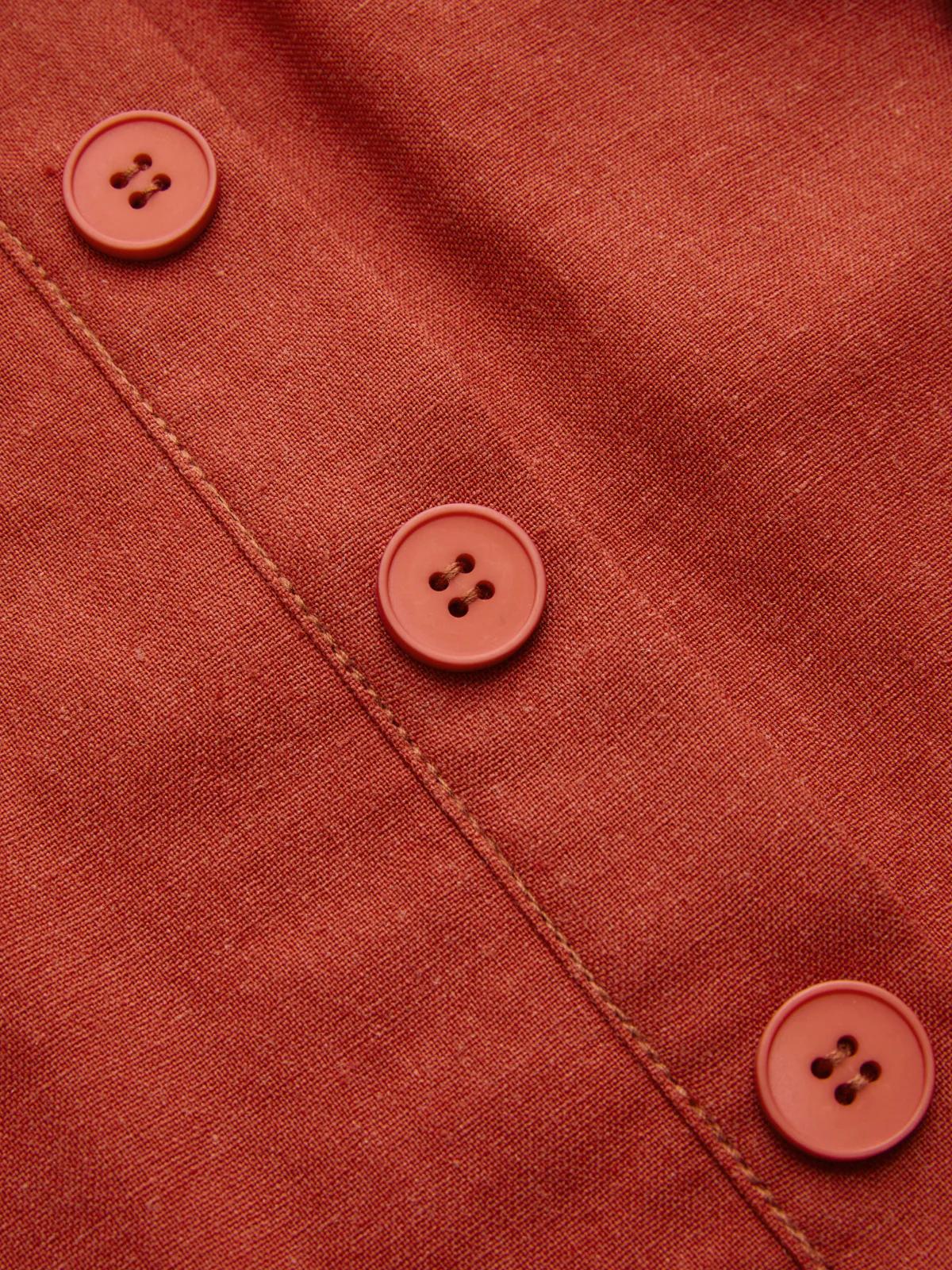 Linen-Blend Knot-Front Shirt & Mini Skirt Set - Image 9