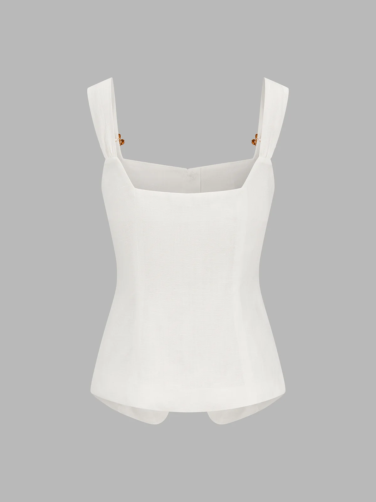 Linen Blend Metal Detail Cami Top - Image 3