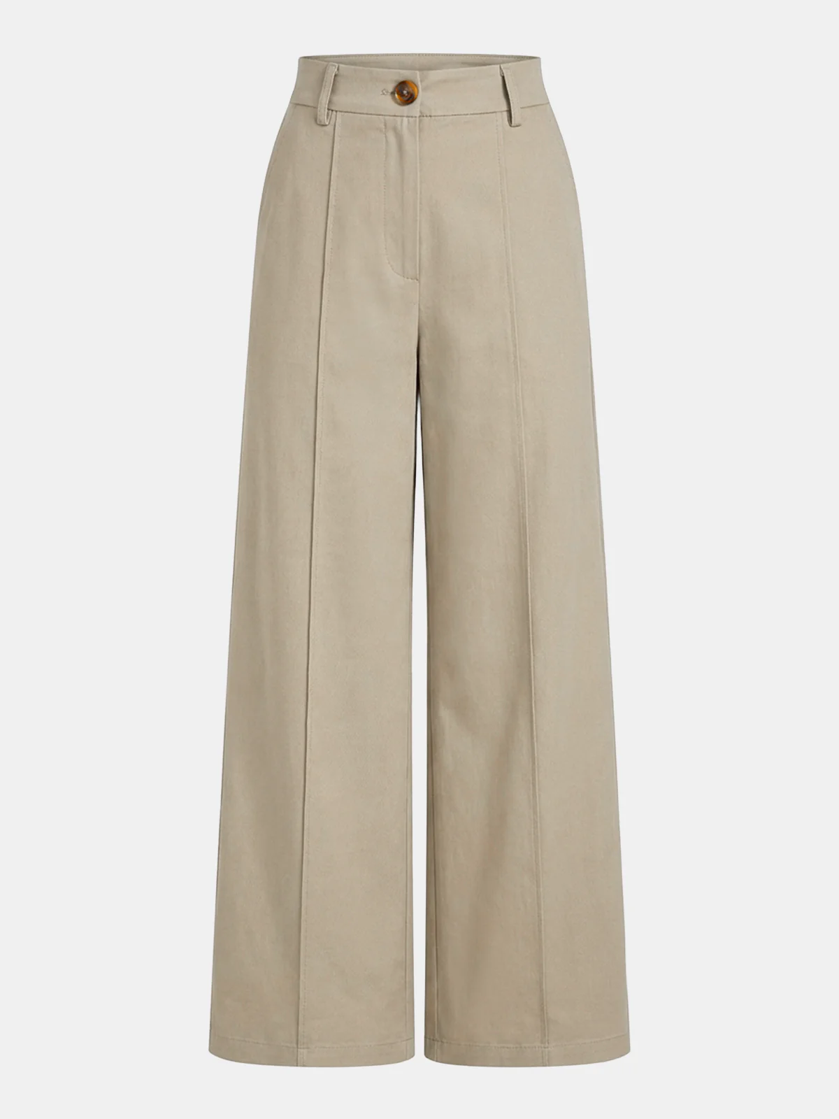 Linen Blend Mid-Waist Wide Leg Pants - Image 6