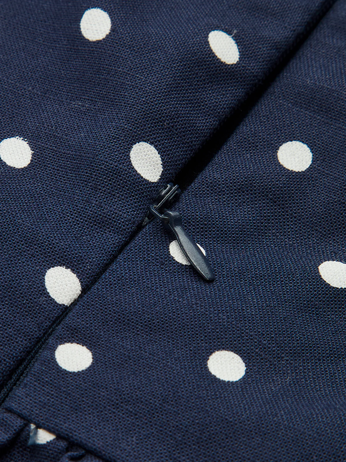 Linen Blend Polka Dot Peplum Top & Pants Set - Image 7