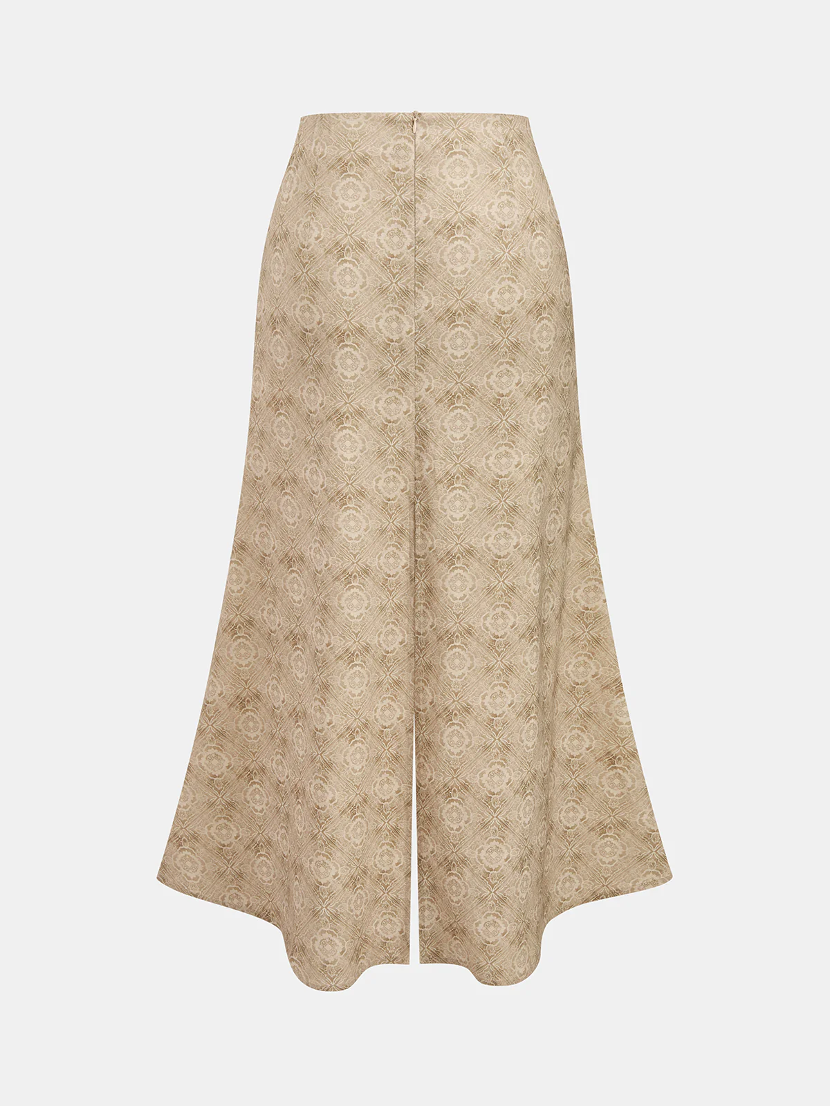 Linen Blend Printed Vest & Midi Skirt Set - Image 5