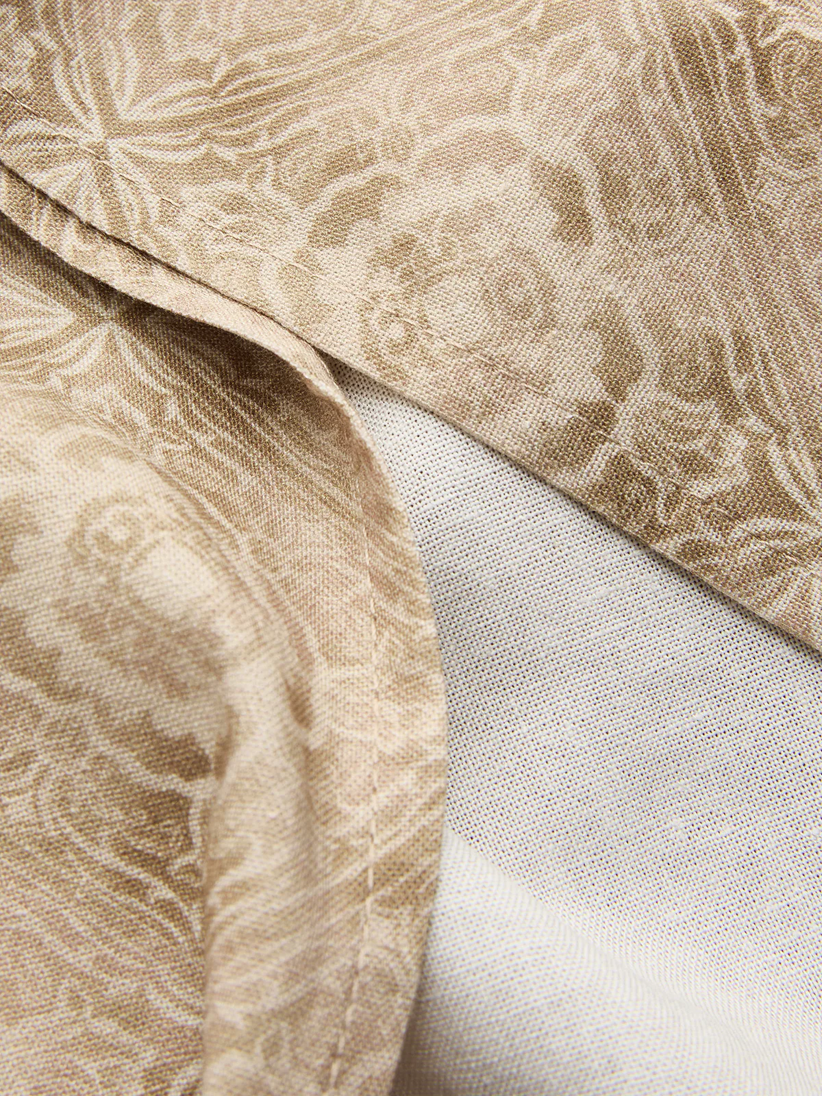 Linen Blend Printed Vest & Midi Skirt Set - Image 7