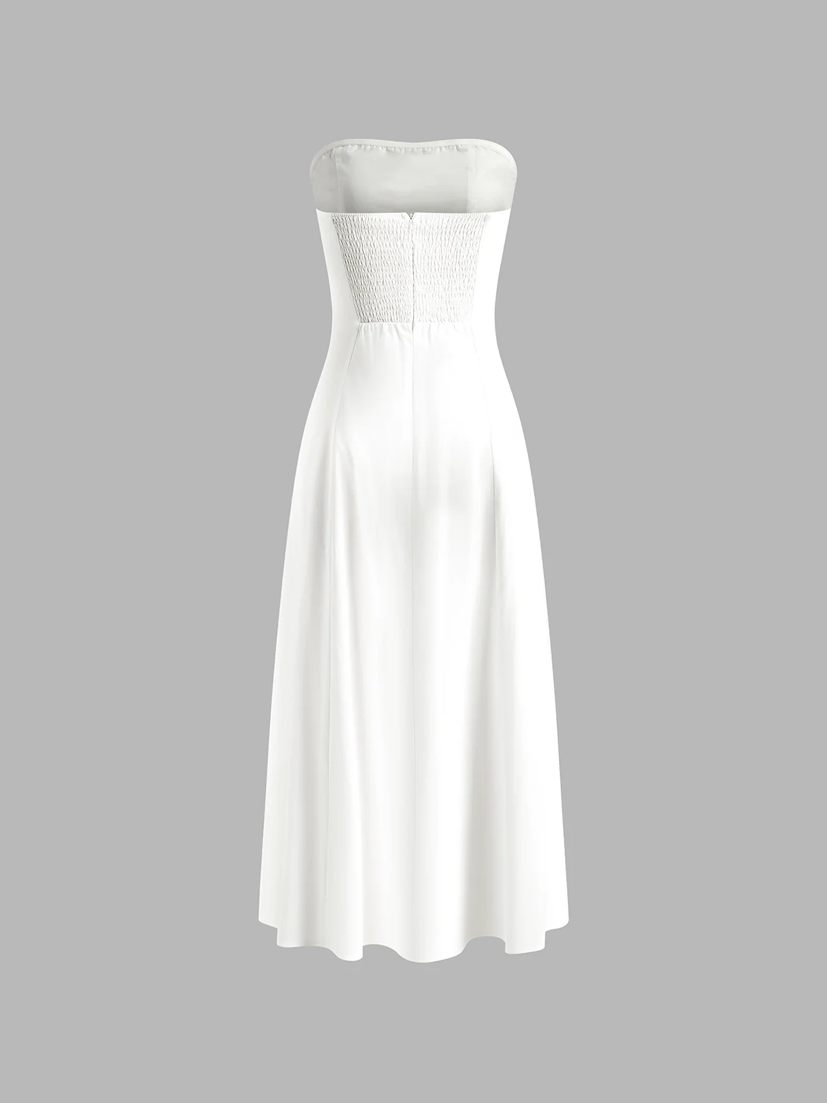 Linen Blends Basic Pockets Tube Long Dress - Image 8