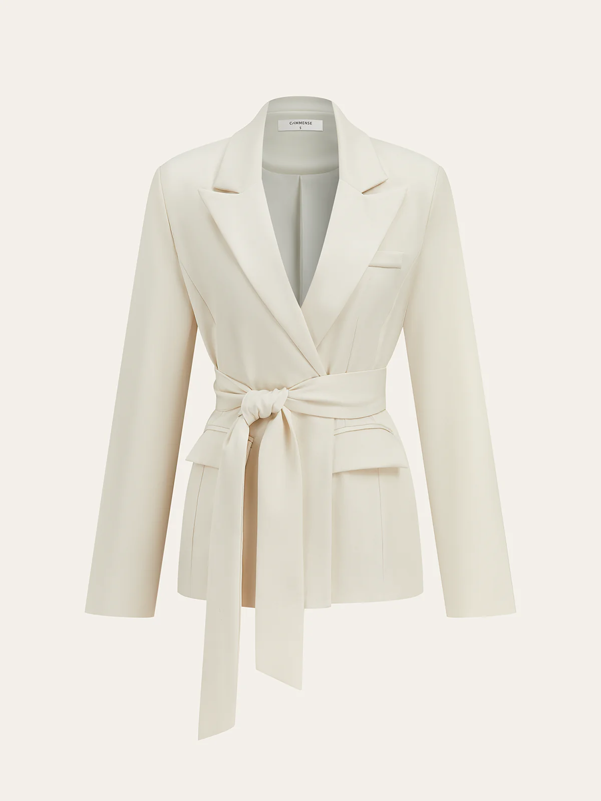 Long Sleeve Belted Blazer - Image 2