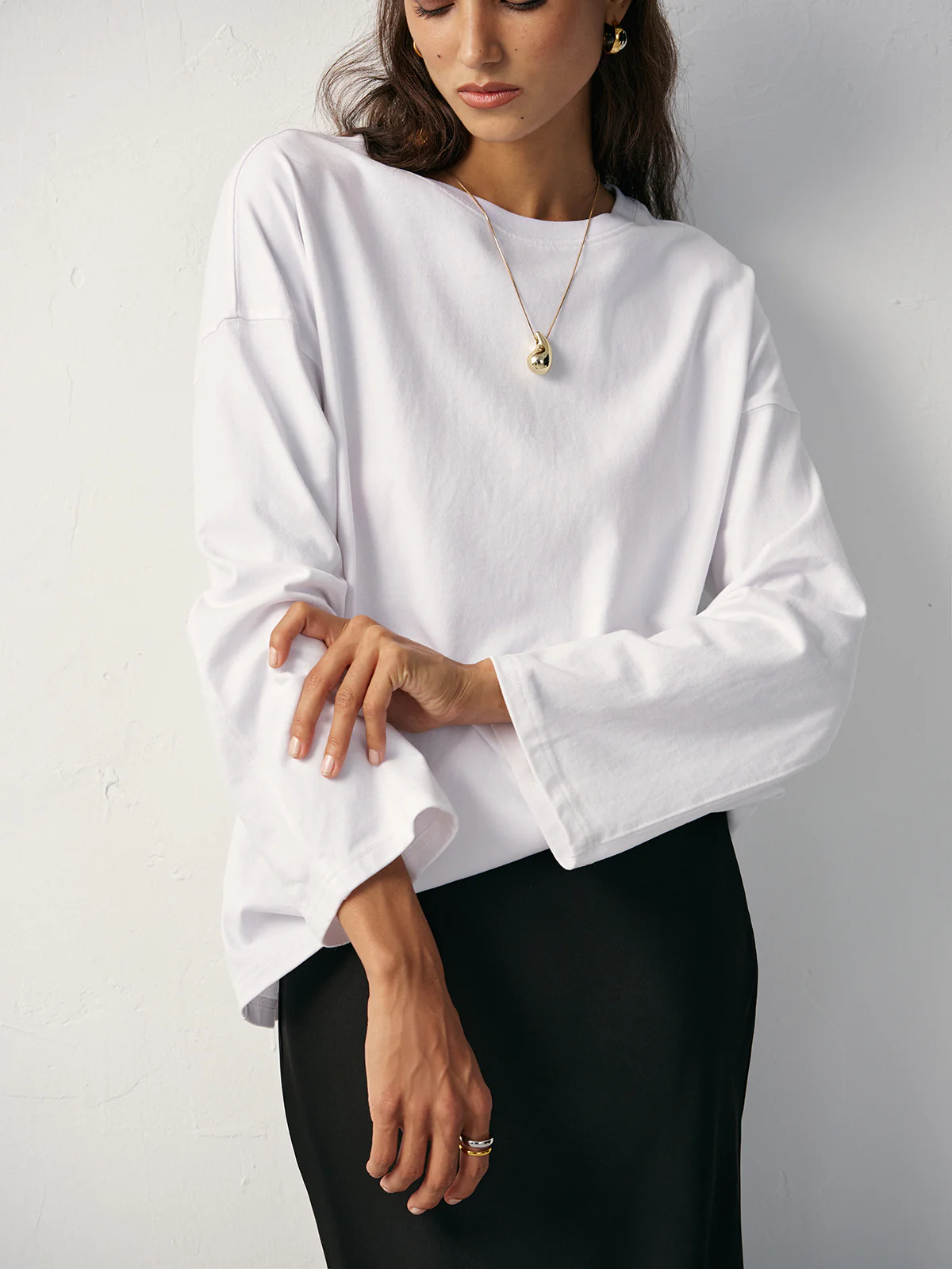 Long Sleeve Cotton T-Shirt - Image 5