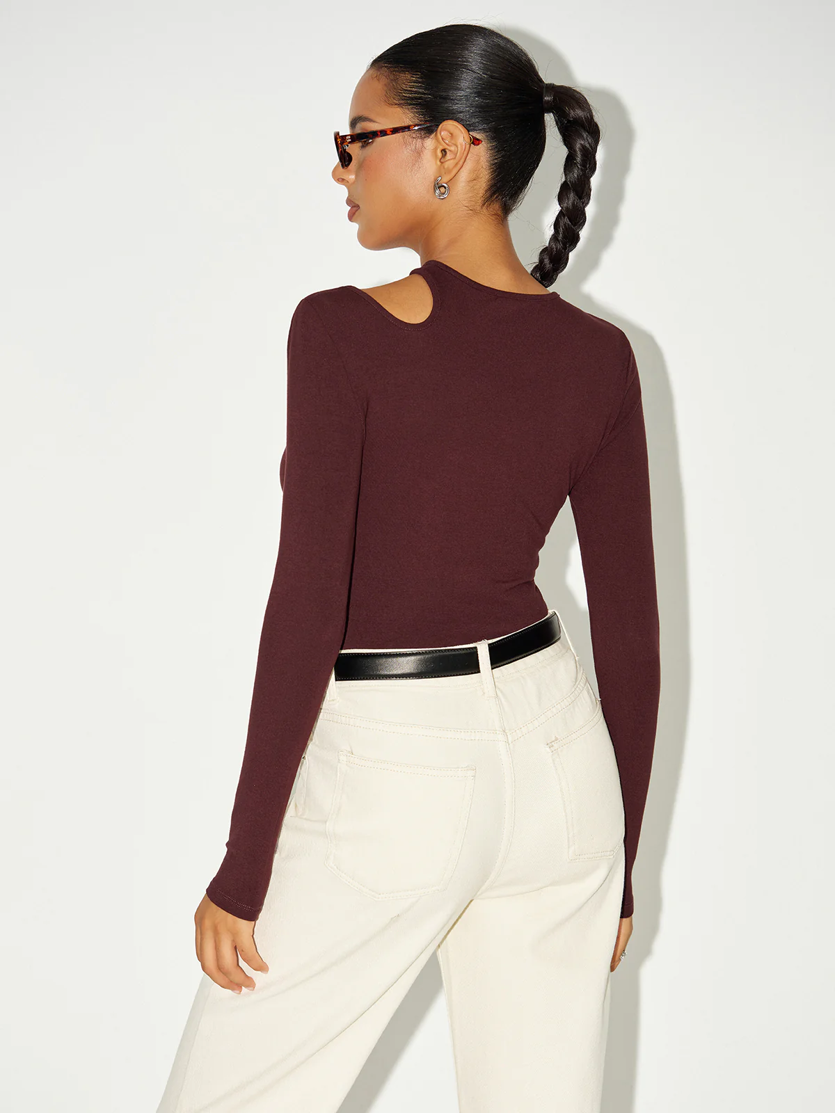 Long Sleeve Cut-Out Bodysuit - Image 7