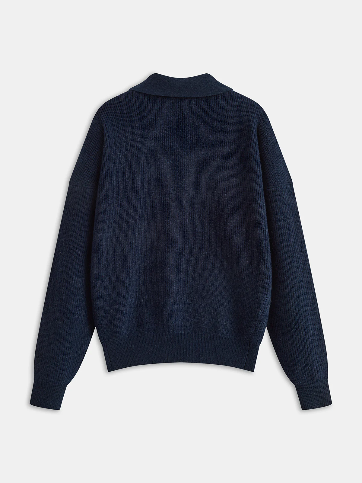 Long-Sleeve Knit Polo Sweater - Image 2