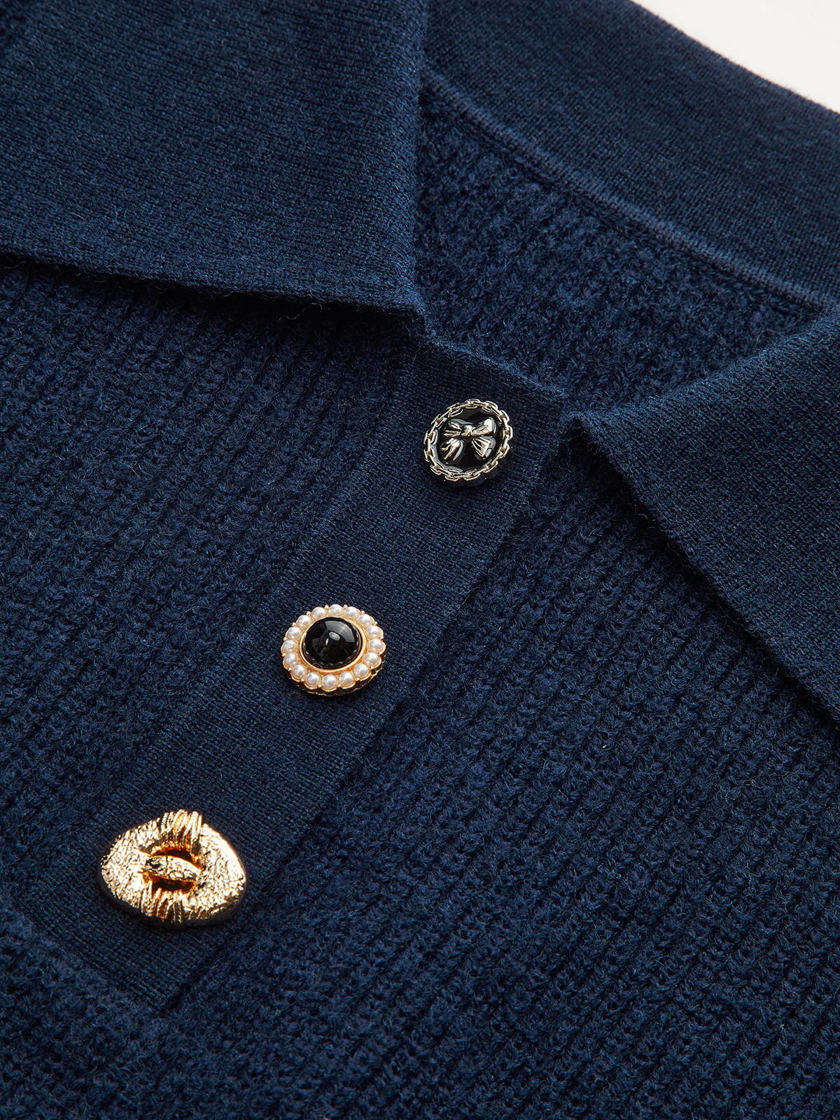 Long-Sleeve Knit Polo Sweater - Image 3