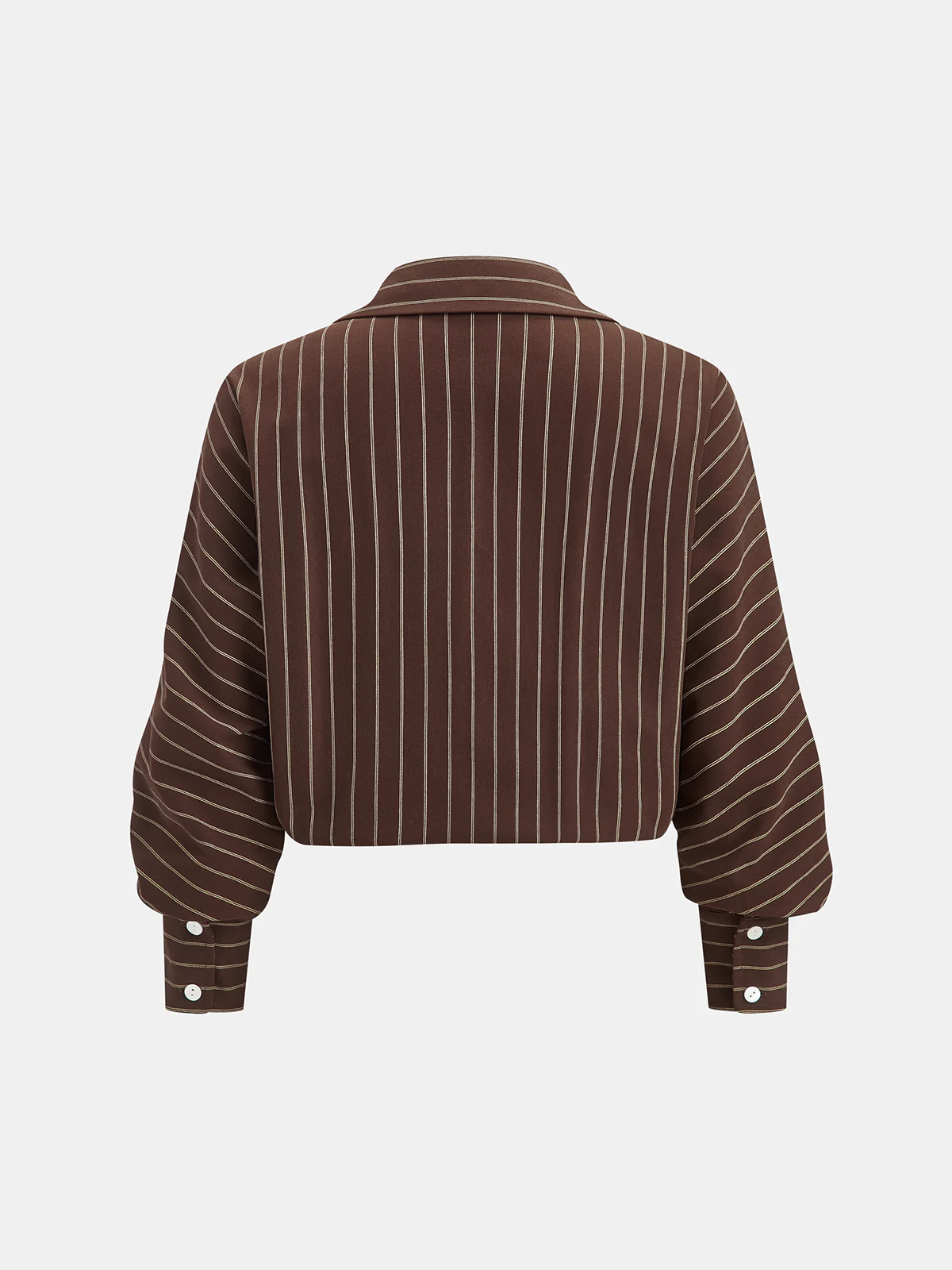 Loose Striped Knot Front Blouse - Image 2