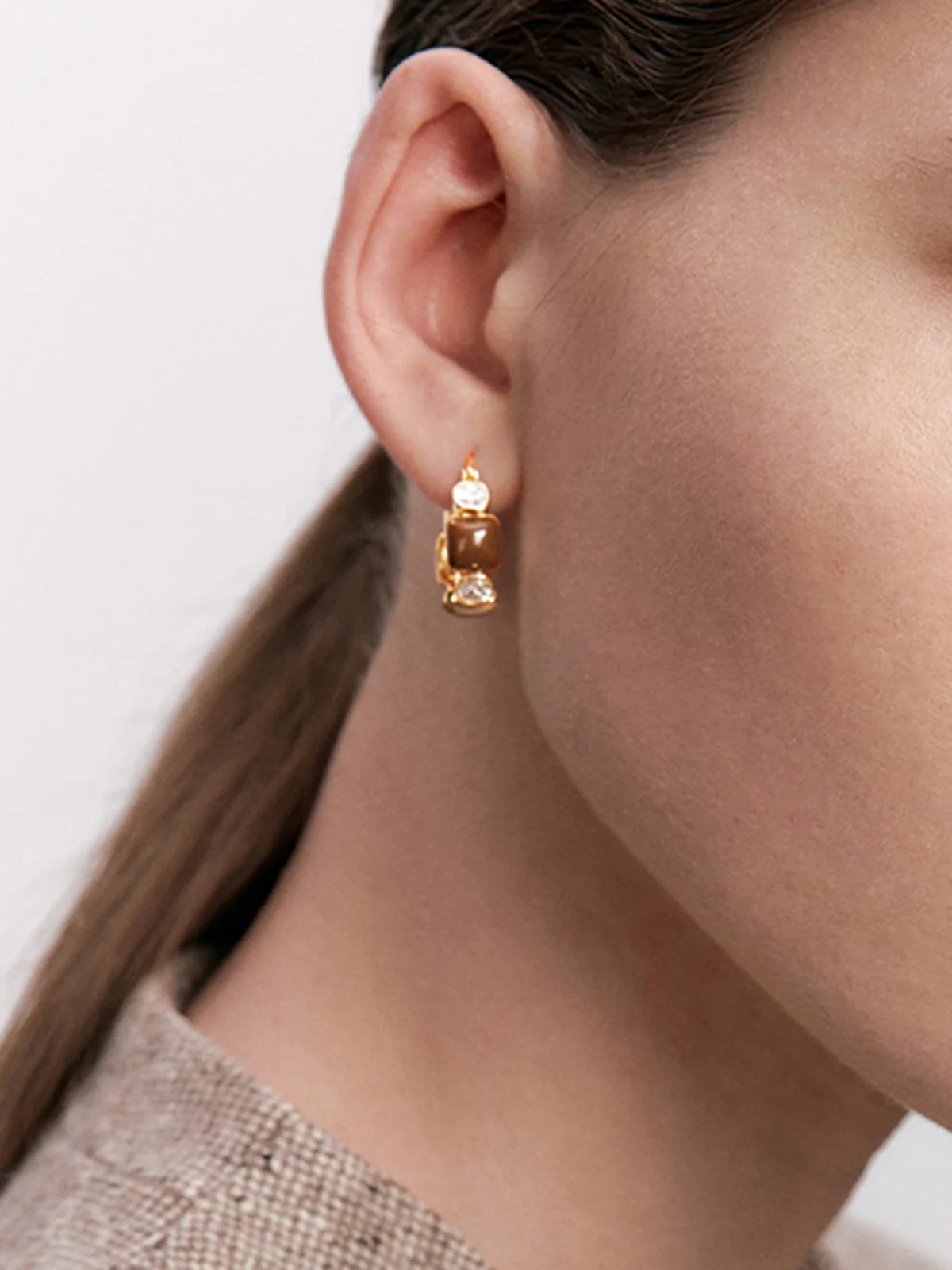 Luxury Rhinestone Hoop Earrings - Image 2