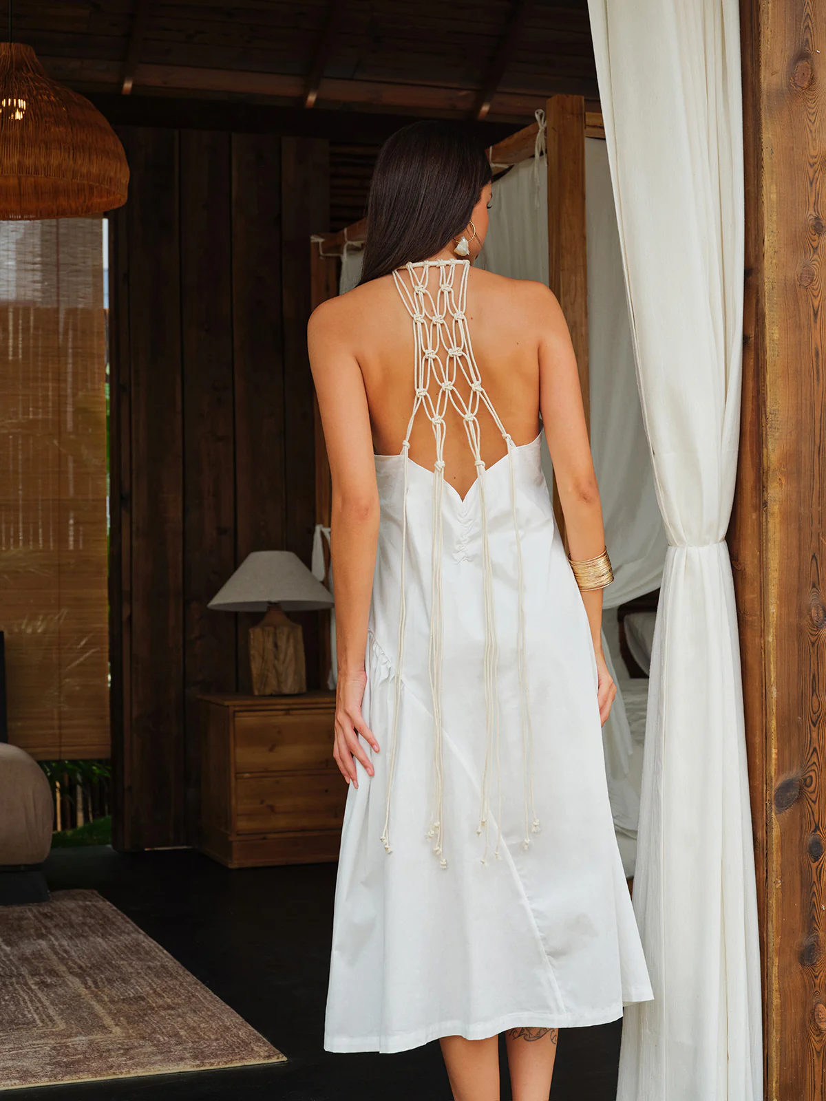 Macrame Back Halter Dress - Image 5