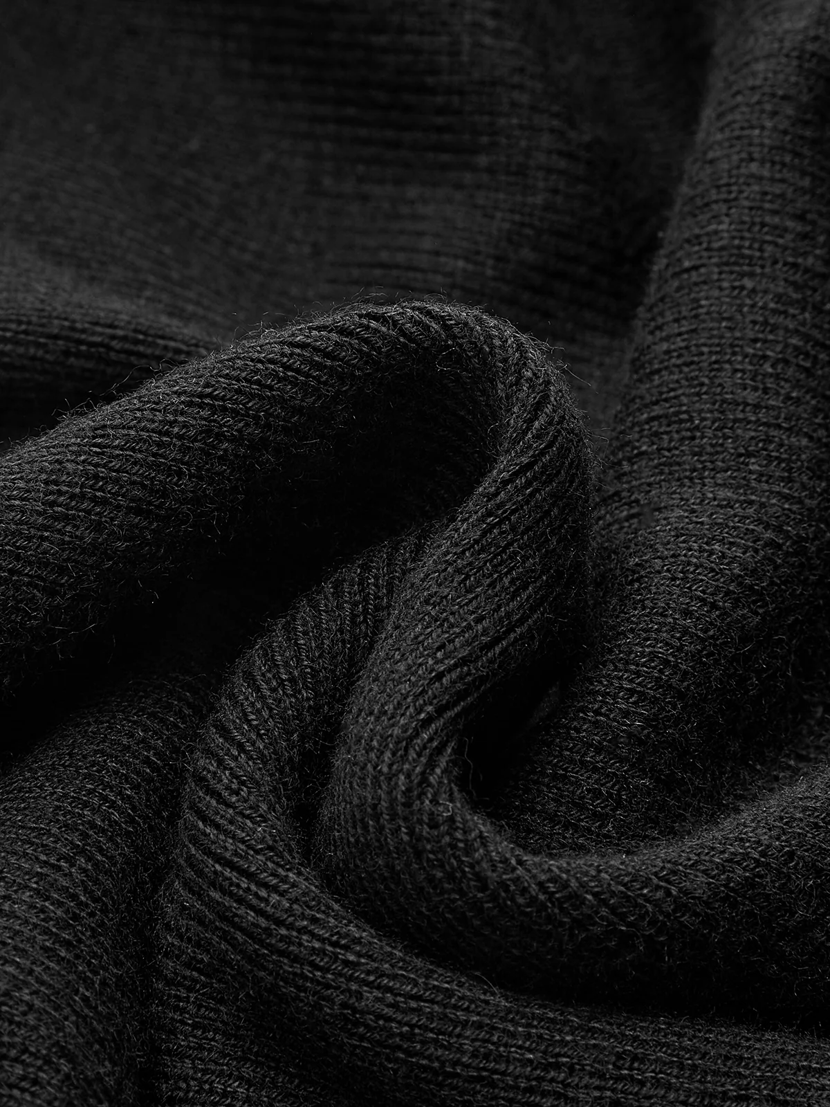 Mandarin Collar Bell Sleeve Metal Detail Knit Dress - Image 3