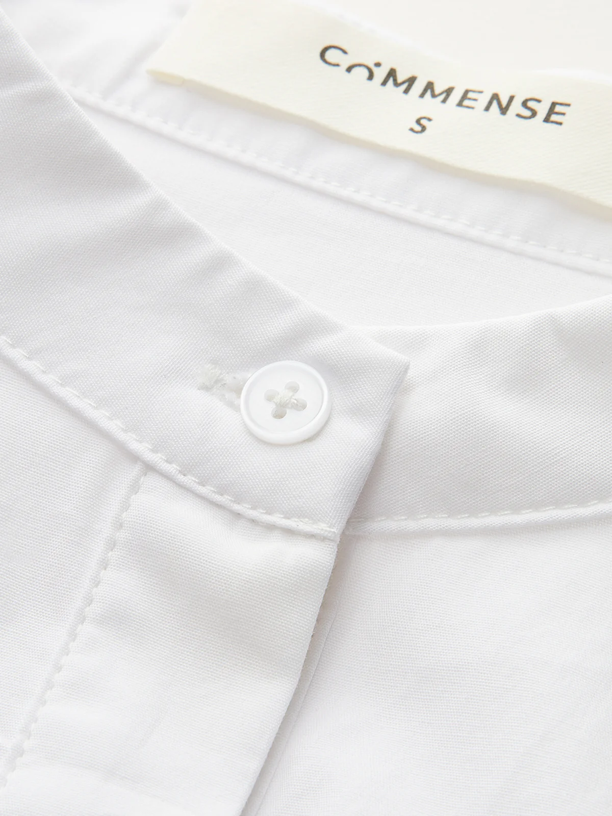 Mandarin-Collar Cap-Sleeve Peplum Shirt - Image 4