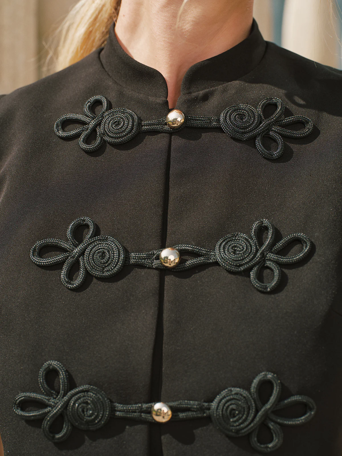 Mandarin Collar Chinese Knot Vest - Image 5
