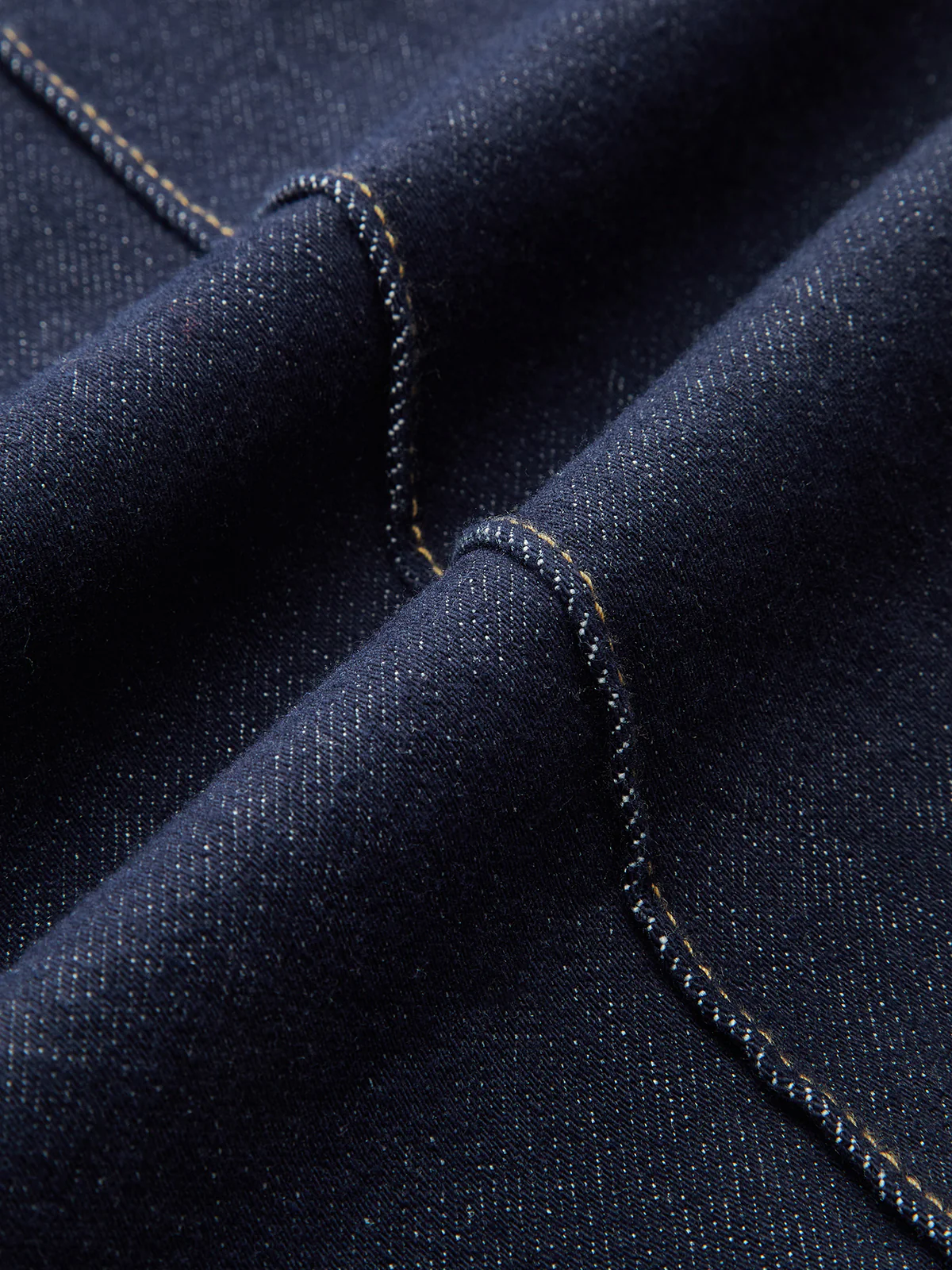 Mandarin Knot Slim Stretch Flare Denim Pants - Image 5