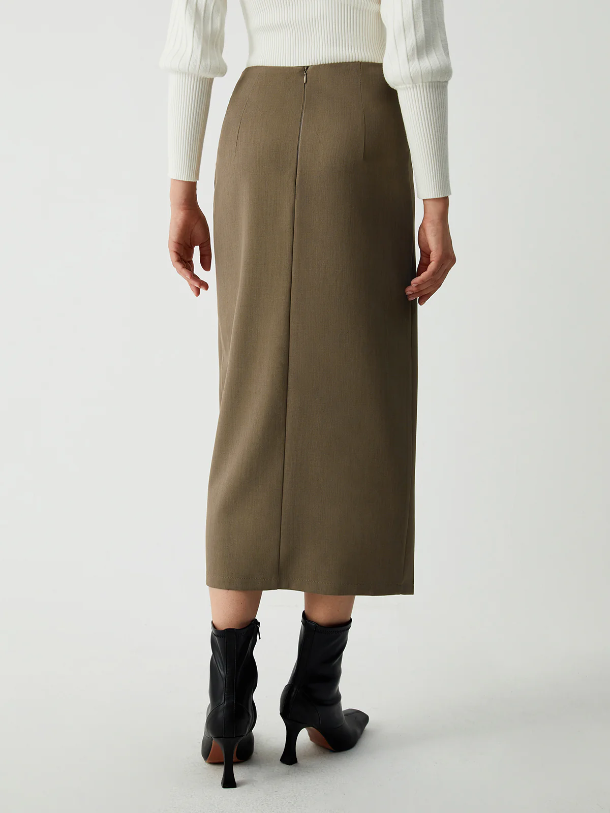 Maple Wrap Slit Midi Skirt - Image 4