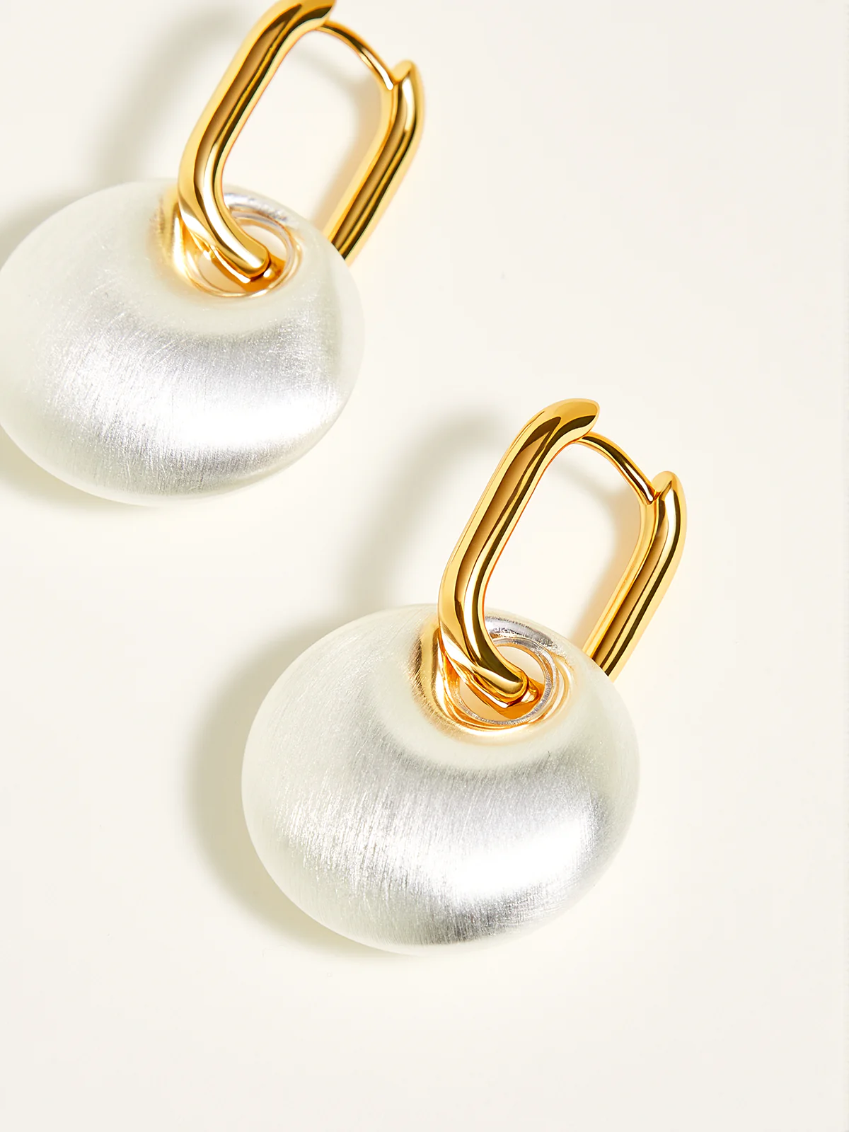 Matte Pearl Drop Earrings - Image 2