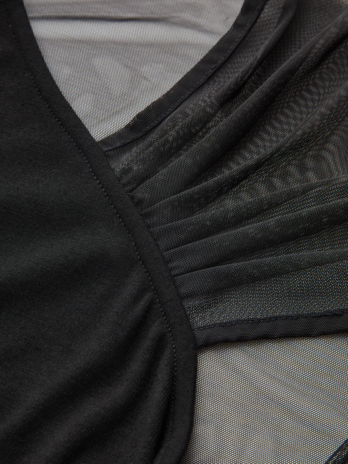 Mesh-Panel Asymmetrical Sleeveless Top - Image 5