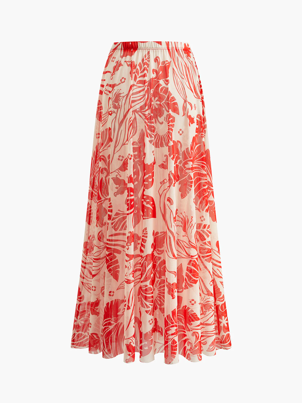 Mesh Printed Cover-Up Skirt - Image 6
