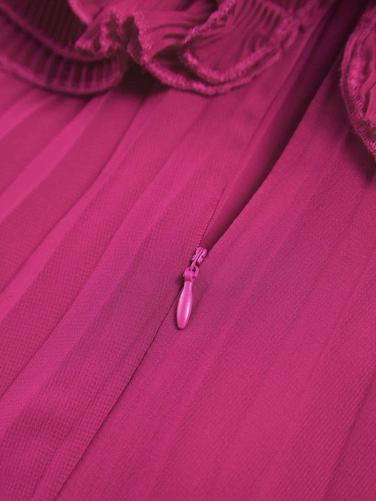 Mesh Rosette Tube Pleat Short Dress - Image 5