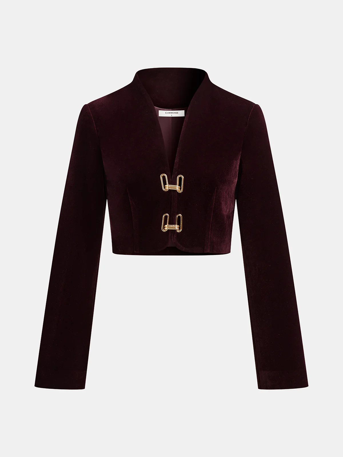 Metal Buckle Corduroy Jacket & Mini Skirt Set - Image 2
