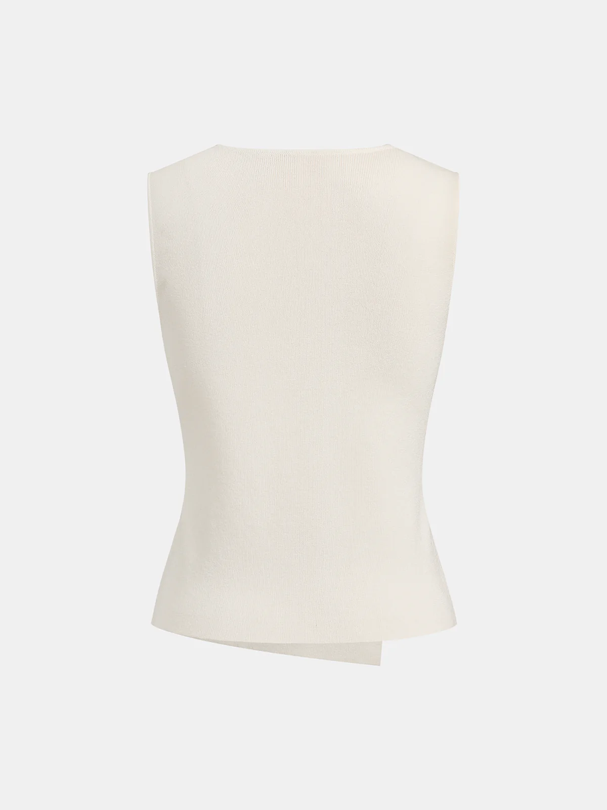 Metal Buckle Sleeveless Knit Top - Image 2