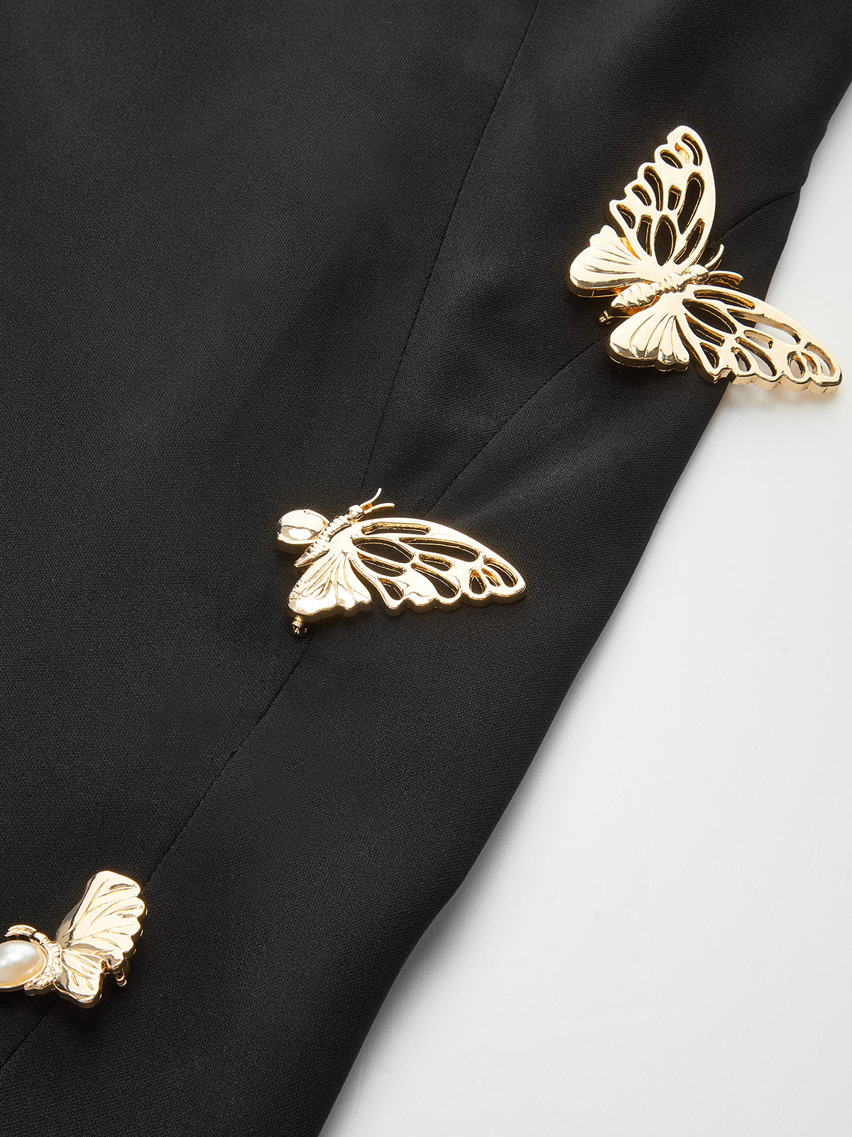 Metal Butterfly Detail Sleeveless Midi Dress - Image 2