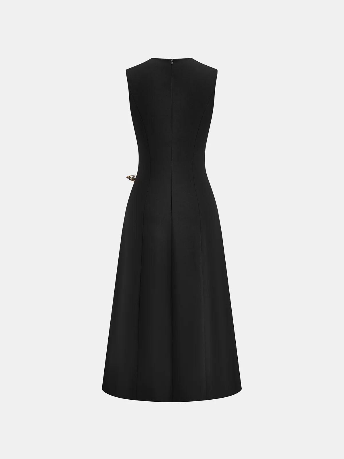 Metal Butterfly Detail Sleeveless Midi Dress - Image 4