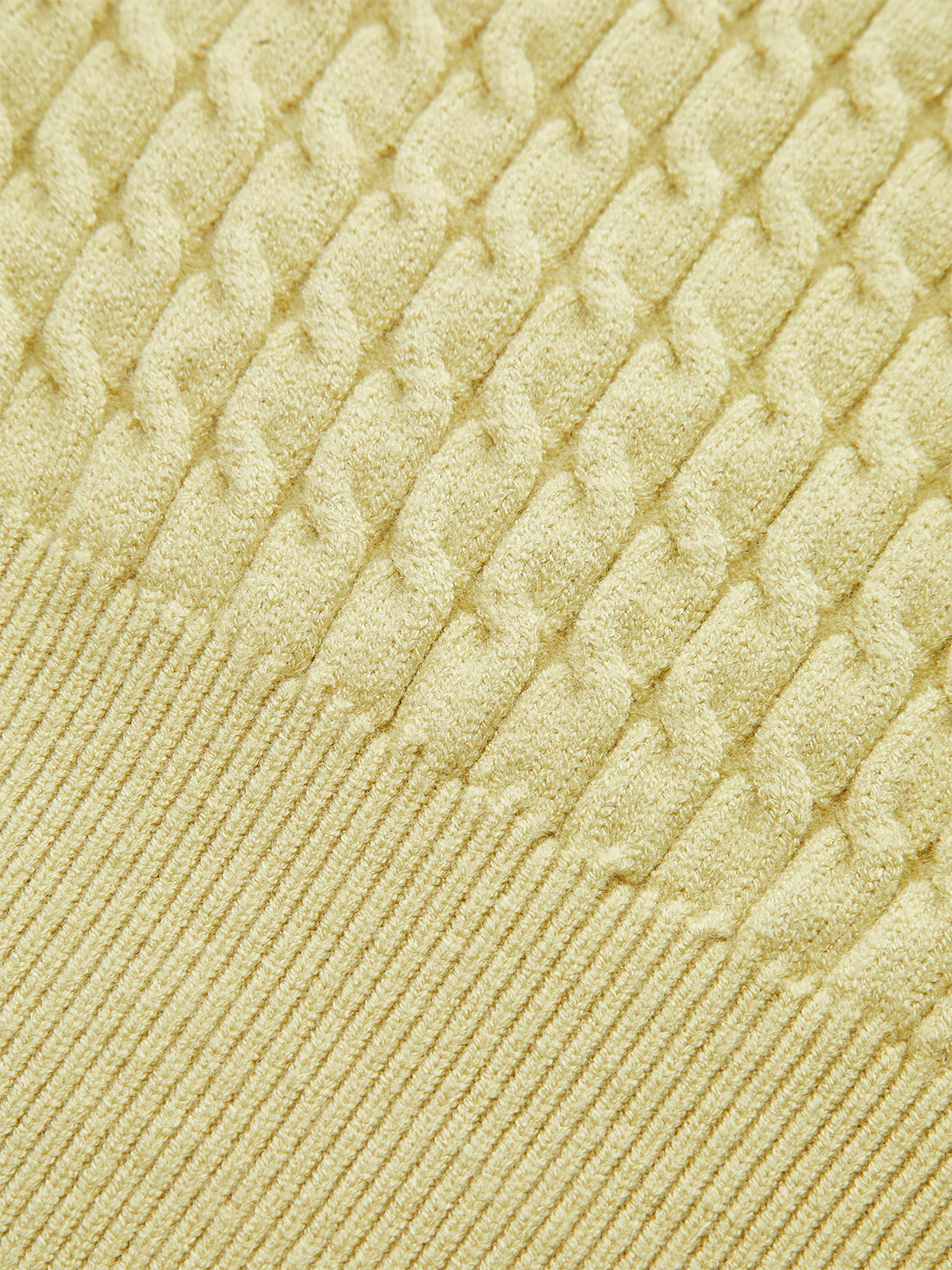 Metal Button Cable Knit Waist-Cinching Vest - Image 4