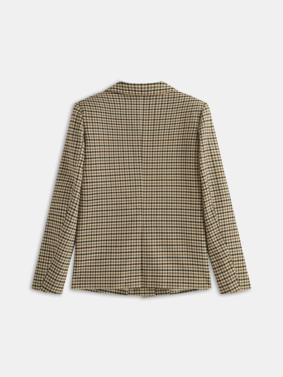Metal Button Checked Blazer - Image 2
