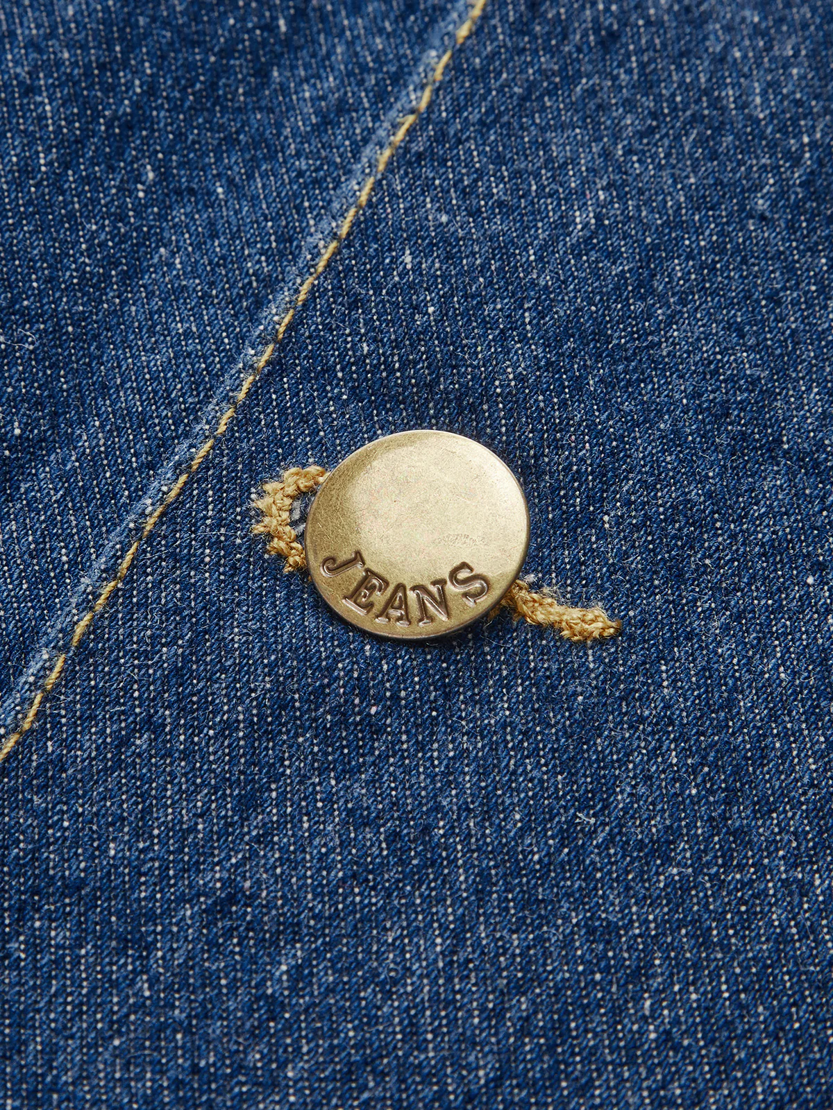 Metal Button Denim Blazer Dress - Image 4