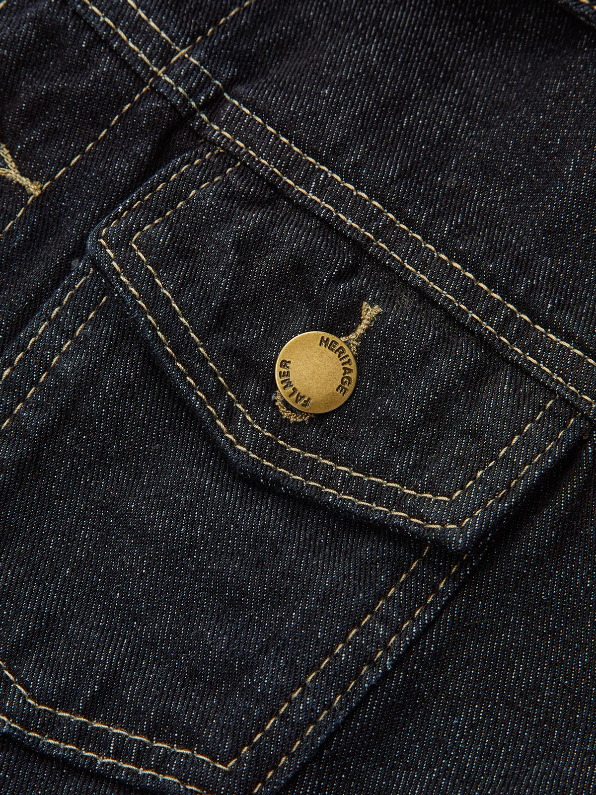Metal Button Denim Fitted Jacket - Image 4